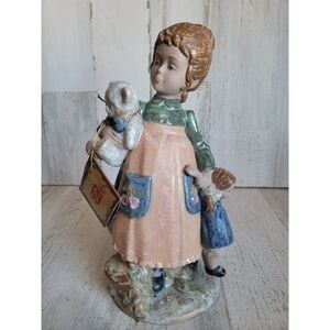 Nadal woman teddy bear doll vintage collectible figure‎